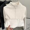 Women Sports Fleece-lined and thickened Jacket Zip Fitness Yoga Shirt Workout Running Coat Warm Gym Long Sleeve Top
