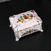 Small Castle Square Jewelry Box Creative European Metal Flip Anti-Oxidation Storage Ring Earrings Necklace Jewelry