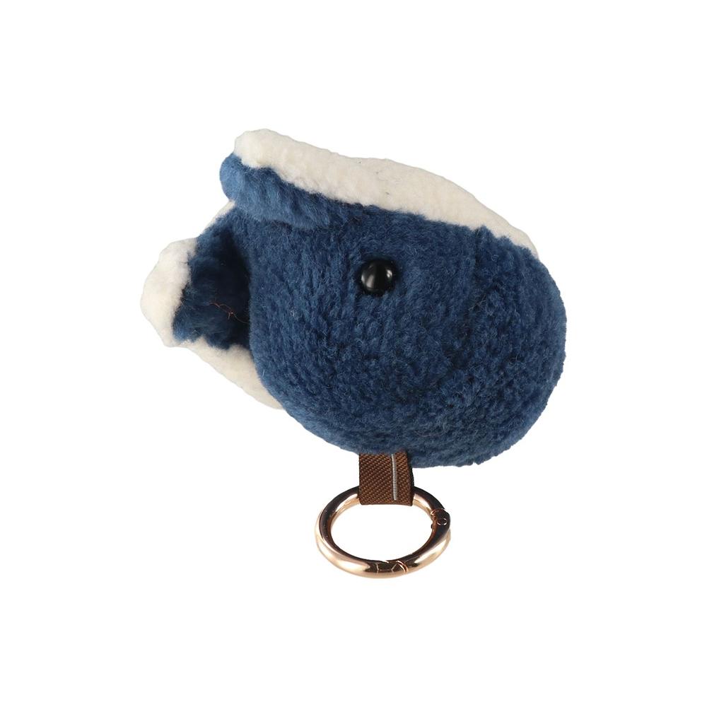 Plush Key Chain Whale Car Keychain Furry Wool Whale Keyring Furry Dolphin Keychain Men Women