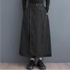 Черные Большие Размеры Винтажные Повседневные Свободные Летние Широкие Брюки-Юбка Женские Брюки