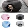 Plush Felt Cat Bed Circular Tunnel Design For Cats Of All Seasons Soft And Removable