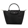 Le Pliage Green 23 короткая ручка застежка-молния переработанный холст сумка-пельмень сумочка маленькая женская черная 1621919001