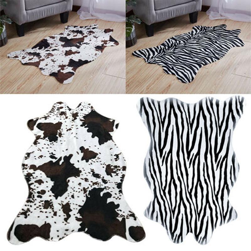 Creative Zebra Cow Pattern 3D Printed Carpets for Living Room Cute Animal Throw Rugs Anti-slip Floor Mats Room Doormat Area Rug