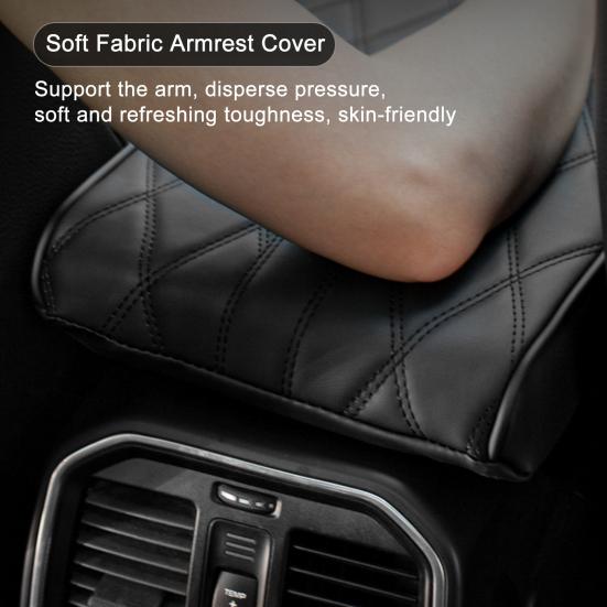 Car Armrest Box Pad Wear Resistant Scratch-proof Universal Soft Fabric Central Control Armrest Box Cover Car Accessories