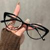 New Cat Eye Frame Anti-blue Light Flat Light Mirror Fashionable High-end Personalized Glasses Frame JH3093