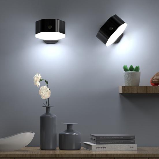 Светодиодный настенный светильник с 3 уровнями яркости, регулируемой яркостью, регулируемым углом наклона, простой в установке, заботящийся о глазах ночной светильник с дистанционным управлением