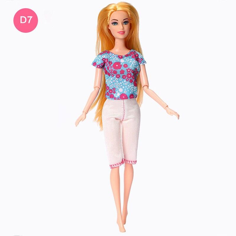1 комплект кукольной одежды, рубашка без рукавов, топы, шорты, джинсы, брюки для Барби, модная одежда для кукол для кукольного домика Барби, игрушки «сделай сам»