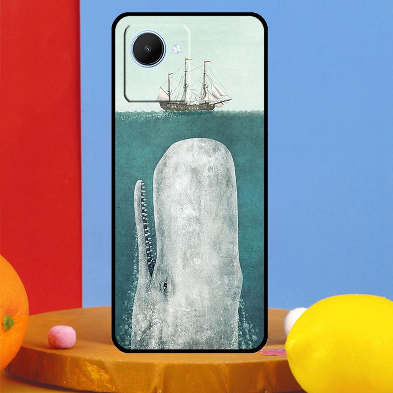 Мультяшный кит для Realme GT5 GT Neo 6 9 10 11 12 Pro Plus C21Y C25s C30 C31 C33 C35 C51 C53 C55 C67 Чехол