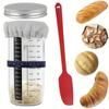 1 Pc Yeast Fermentation Tank for Sourdough Bread Baking, Feeding Strap with Date Mark, Sewn Cloth Cover for Yeast Container