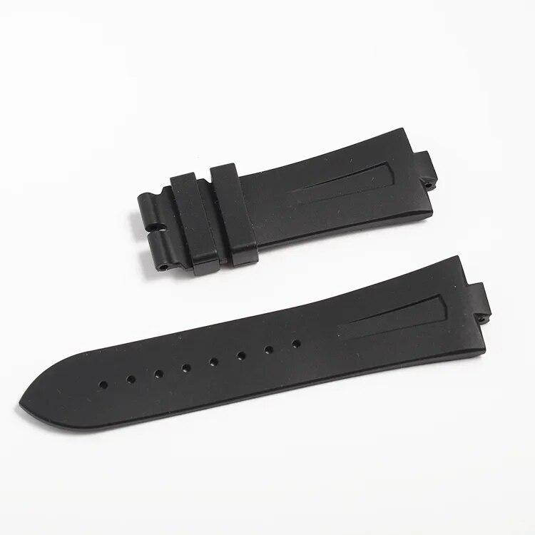 25mm Black Blue Soft Rubber Silicone Watch Band For Vacheron Constantin Strap VC Watchband Wristband Folding Buckle