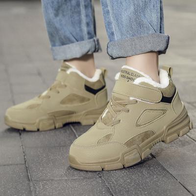 Детская хлопковая обувь для мальчиков и девочек, зимние теплые и бархатные ботинки, детская толстая зимняя обувь, зимние ботинки