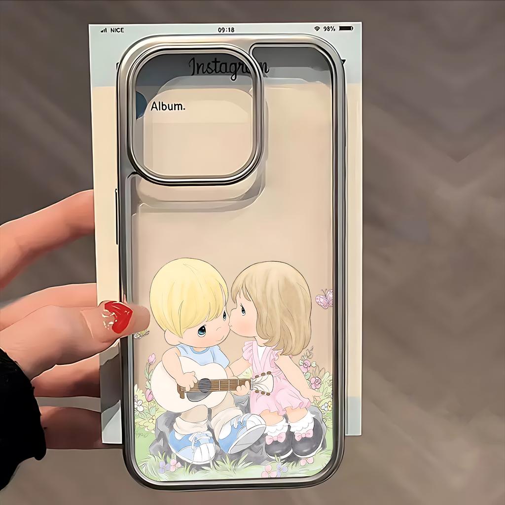 Милый чехол для телефона P-Precious M-Moments для IPhone 17 16e 16 15 14 13 12 11 Air Pro Max X XR XSMAX 8 7 Plus Роскошный прозрачный задний чехол