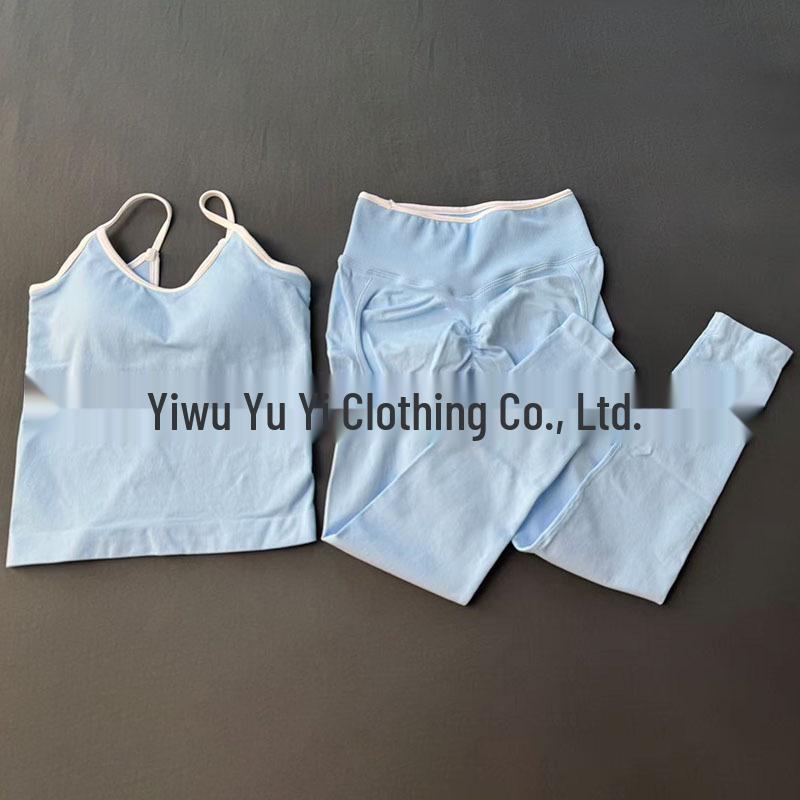 Женский бесшовный спортивный костюм для йоги TEVEO с цветовыми блоками: Быстросохнущая одежда для фитнеса с красивым дизайном спины.