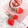 Holder Simulation Fruit Interior Accessories Keyrings Strawberry Keychain Jewelry Gift Bell KeyRing