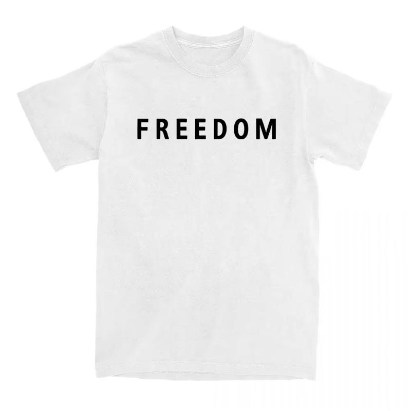 Freedom Charlie Kirk Tshirt Pure Cotton Loose Casual Unisex Tshirt Trendy Fan Enthusiast Printed Top Street Style Shirt