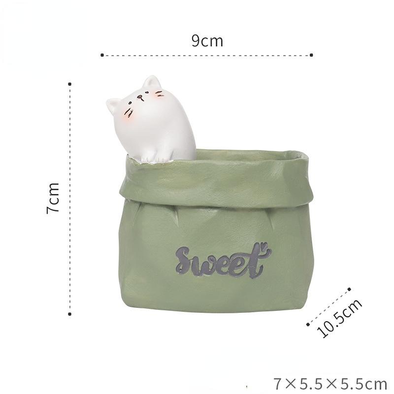 Креативный скандинавский бумажный пакет, мясистый маленький цветочный горшок, украшение для дома на балконе, столешница в горшке, мини-ваза из смолы