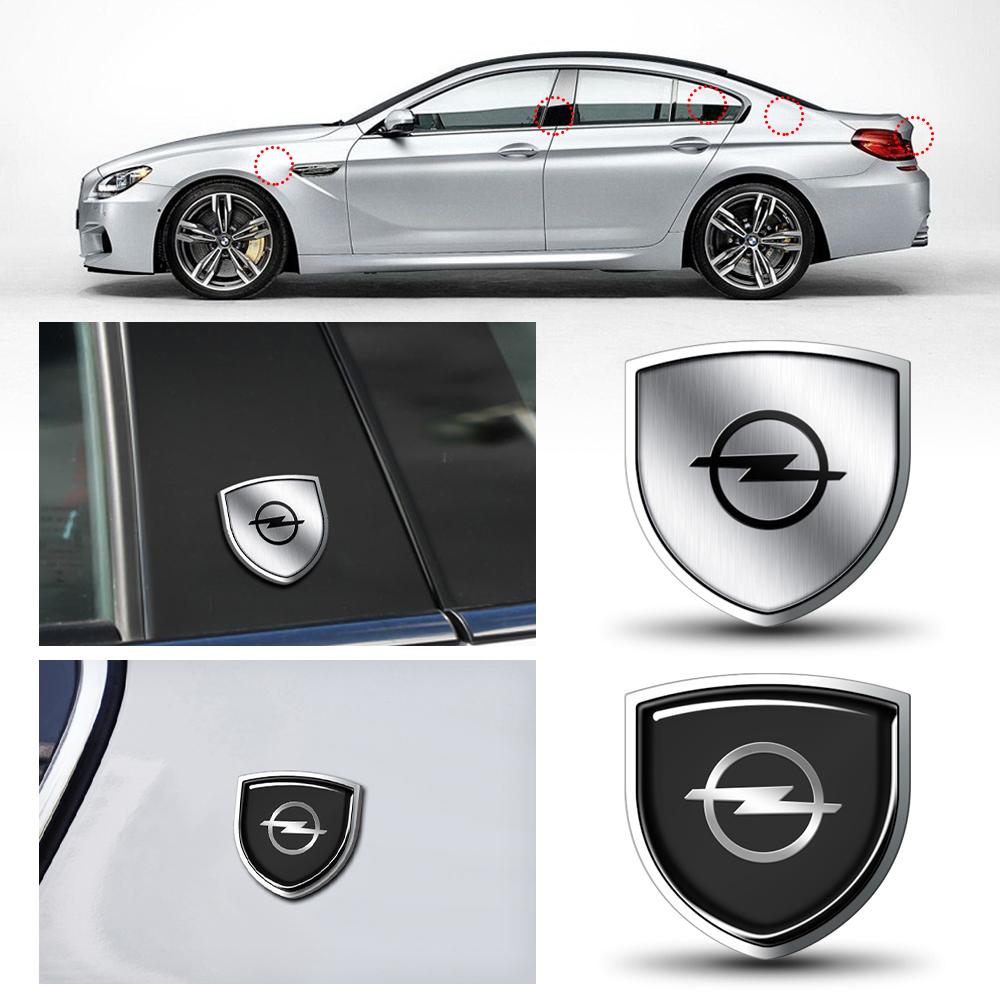 1/2Pcs Car Accessories 3D Metal Shield Body Trunk Emblem Stickers Decoration For OPEL Zafira Astra Mokka Movano Vectra Insignia art048