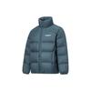 Li Ning CF Su Series Letter Print Stand Collar Loose Short Down Jacket Unisex Outerwear Ocean-Blue AYMT275-2