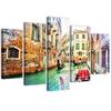 Five Piece Picture Canvas Print Venice City Italy