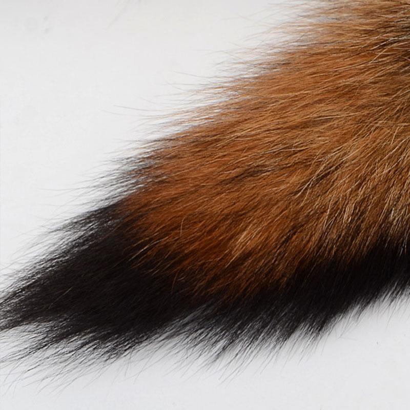 Fashion Luxury 40cm Tail Long Fox Fur Tail Women Ladies Keychain Keyring Handbag Ladies Pendant Key Holder Key Chain Fashion Jewelry Gift Ornament