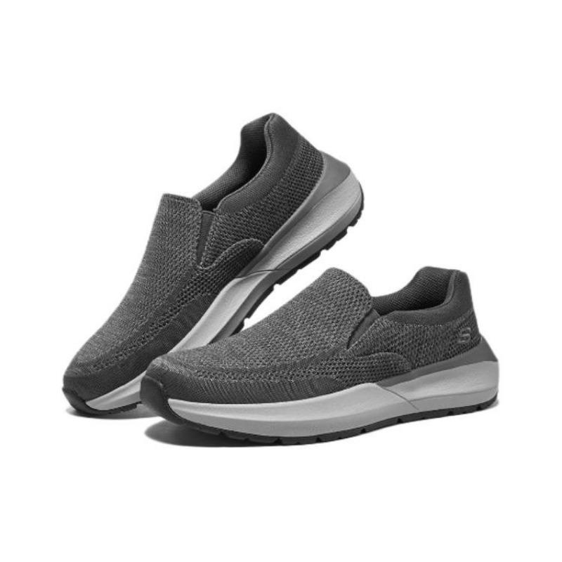Skechers Men Versatile Comfort Shock Absorbing Wear Resistant Low Top Daily Casual Shoes Gray 210674-CHAR