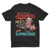 Футболка Old Row Smokin Meats Clapping Cheeks , Смешная футболка для барбекю и гриля , Унисекс футболка с юмором для взрослых