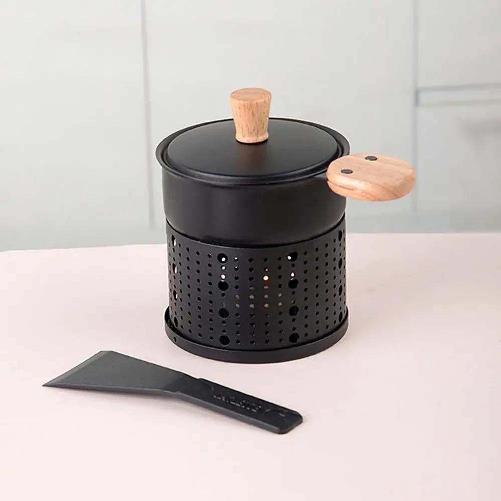 Windproof Cheese Grill Cylindrical Butter Melter Portable Cheese Raclette Pot Baking