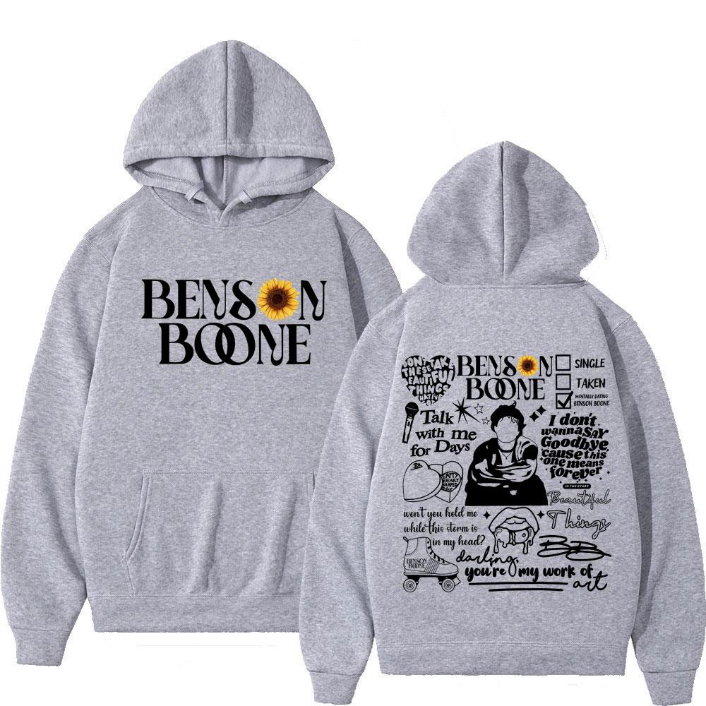 Худи Benson Boone American Heart Tour 2025 Мужские Женские Модные Хип-Хоп Худи Подарок для Фанатов Оверсайз Винтажные Футболки