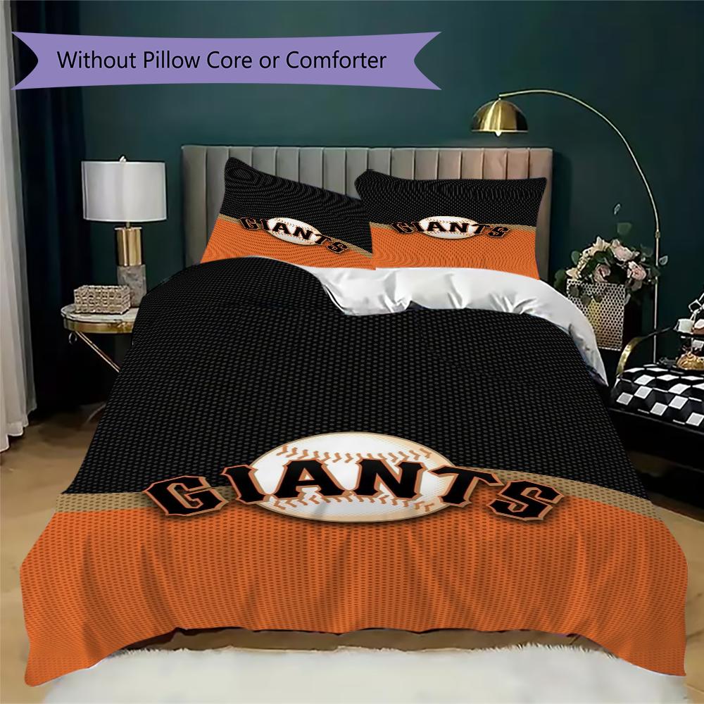 San Francisco Giants Pattern Bedding uilt Set uilt Cover Pillowcase Home Decoration Birthday Gift (1 * duvet cover + 2 * pillowcase without core)