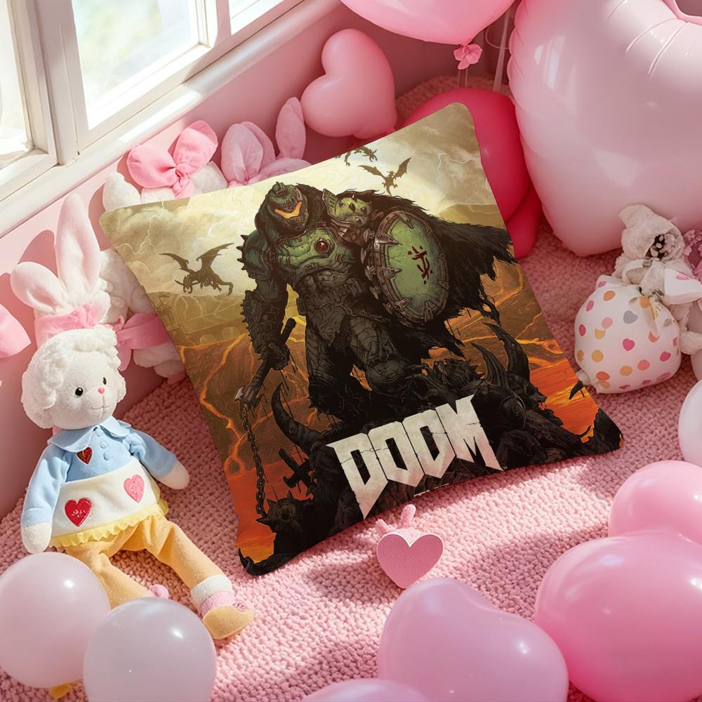 D-Doom E-Eternal Крутой Игровой Чехол на Подушку с Принтом Наволочка для Гостиной Дивана и Декора Спальни