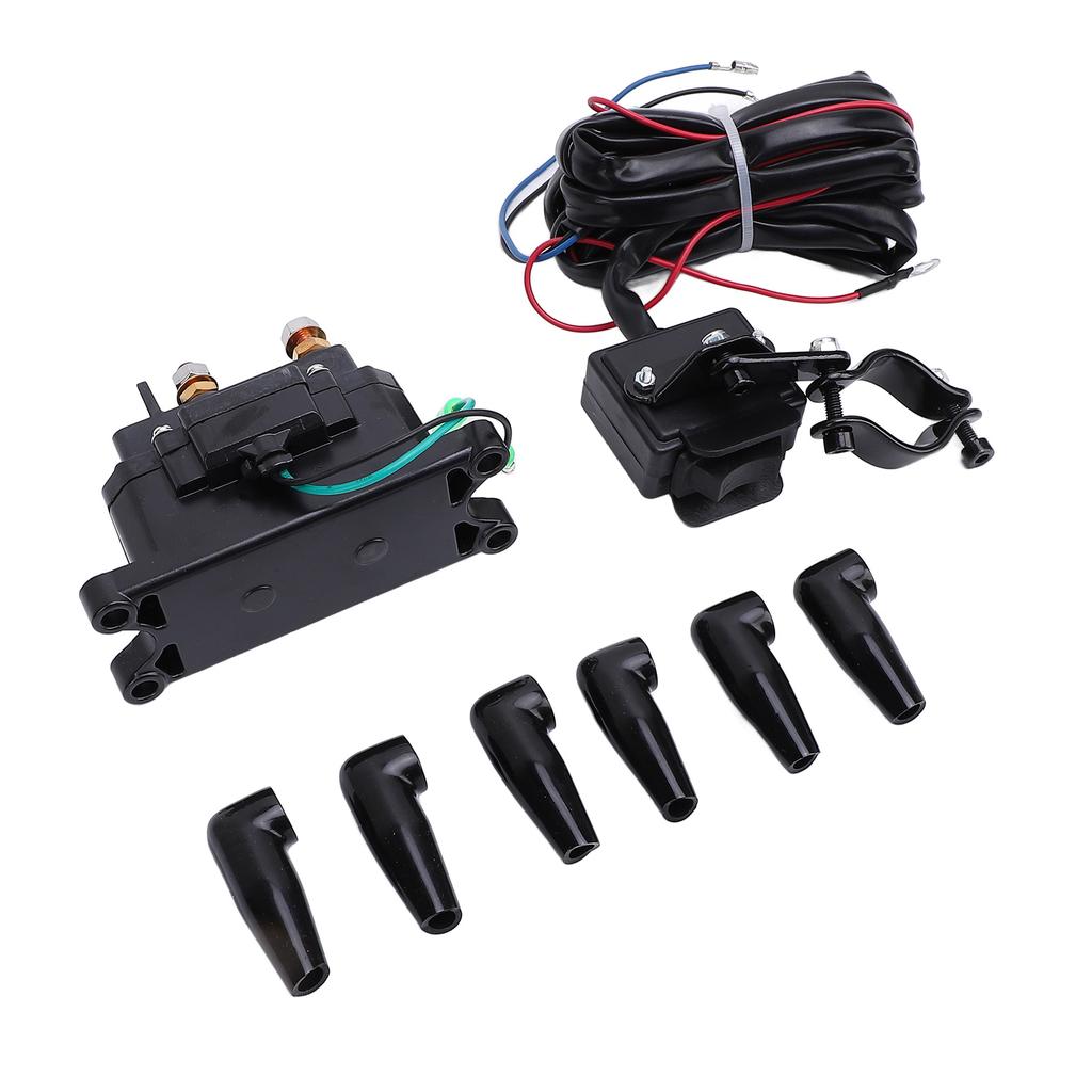 Реле-контактор лебедки с комплектом кнопочного переключателя Высокопроизводительное Безопасное 12 В 250 А для лебедки грузовика UTV 5000–7000 фунтов