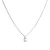 Collier Luxenter Avec Zirconium Brillant Argenté - Alphabet C