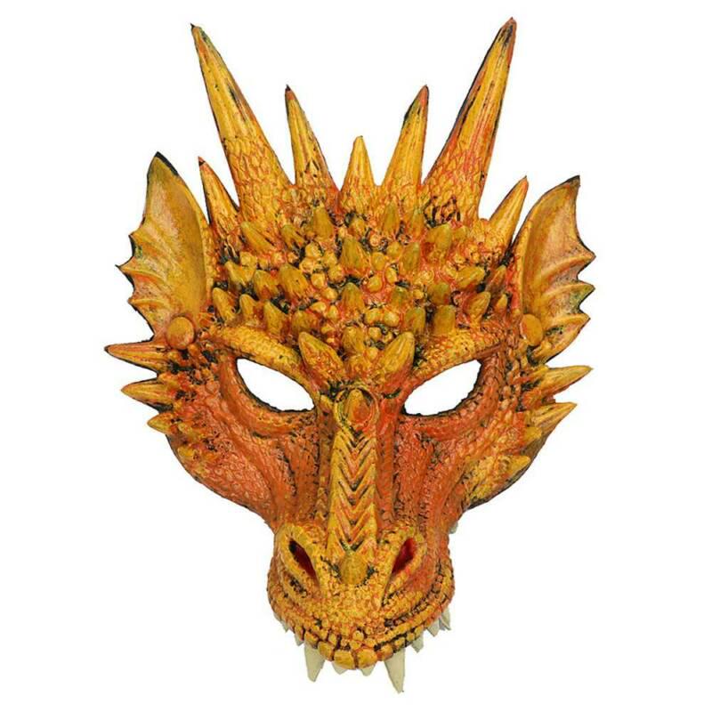 Unisex Adult 3D Dragon Mask Carnival Party Horror Facepiece Cosplay Fancy Dress Props for Halloween CDN