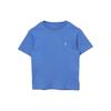 Футболка Polo из хлопка с принтом логотипа, круглым вырезом, короткими рукавами, детские топы, синяя 323832904-141