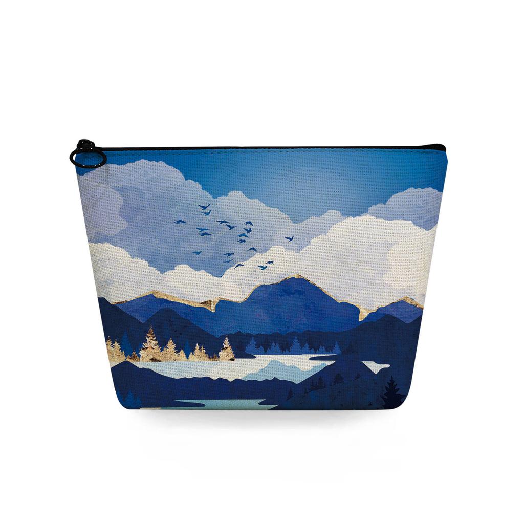 Women Landscape painting Print Cosmetic Bag Toiletries Organize Travel Storage Case 6753 KTB