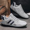 Весенне-летние новые спортивные туфли, повседневные туфли для вождения, шнуровка, плоская подошва, мужские легкие кроссовки для бега, трендовые туфли