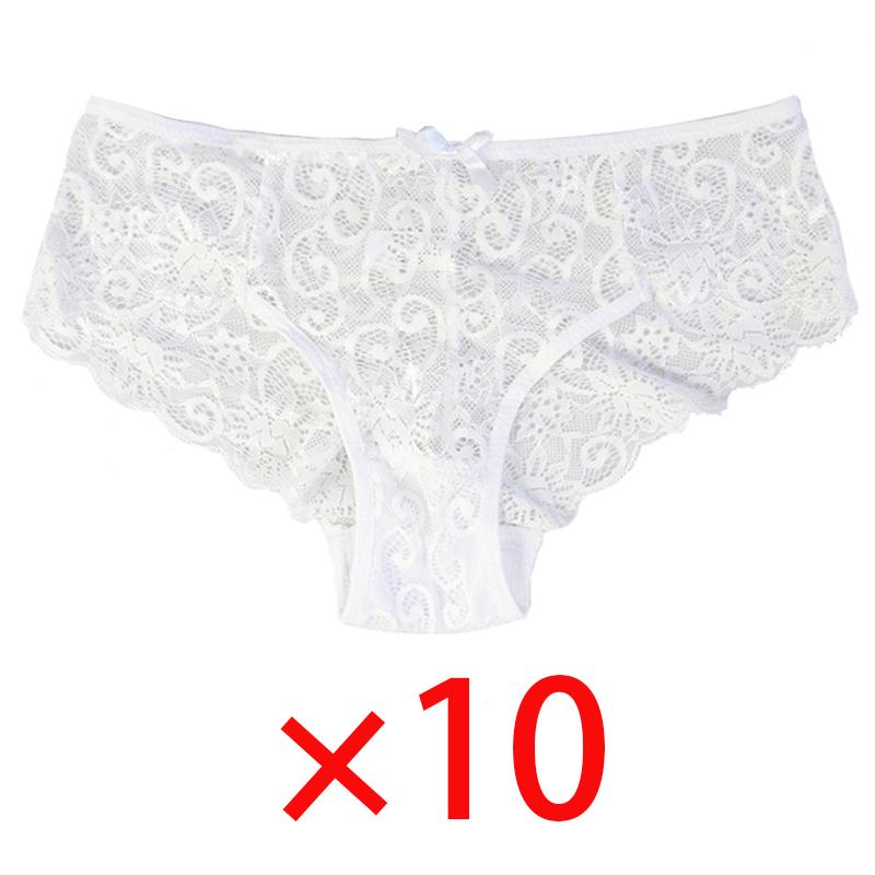 Embroidered Lace Panties Transparent Sexy Low Waist Underwear Ladies Girls Soft Breathable Briefs