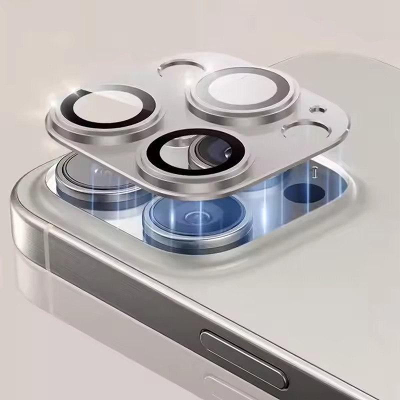 Металлический протектор камеры для iPhone 16 Pro Max 16Pro 16Plus15 14 Pro Max, корпус из сплава, задняя крышка объектива из закаленного стекла, защитный колпачок