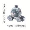 Mini Crystal Carriage Exquisite Table Ornaments Crystal Pumpkin Car  Office Home Decoration