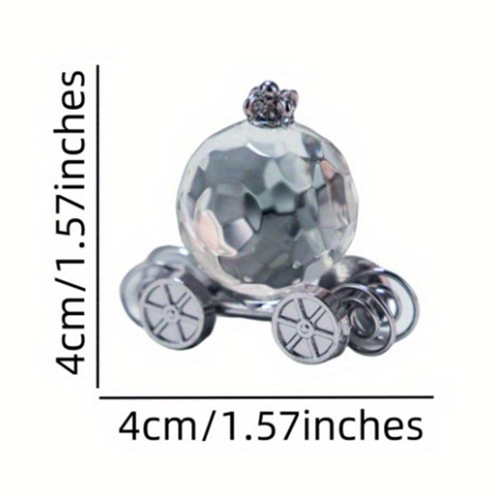 Mini Crystal Carriage Exquisite Table Ornaments Crystal Pumpkin Car Office Home Decoration