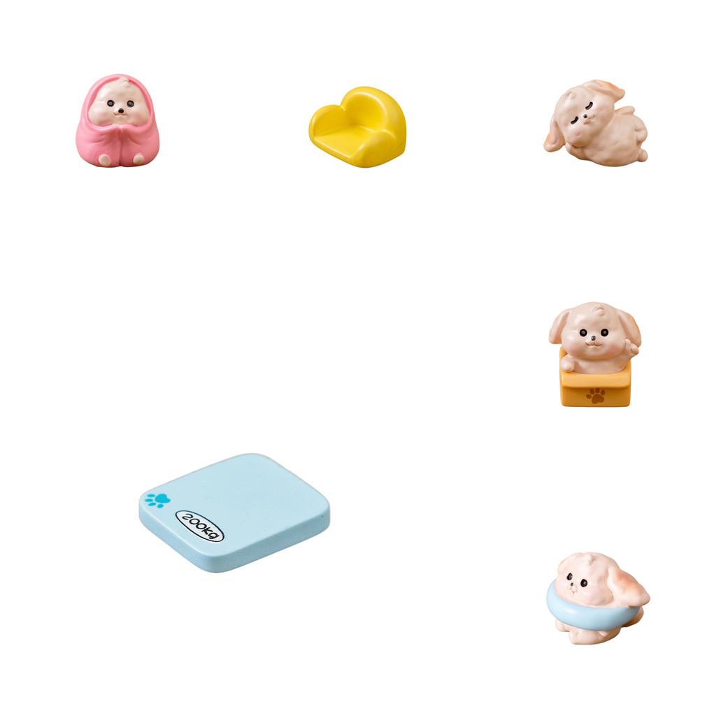 Милый набор фигурок собак в закрытых коробках, идеально подходящий для украшения автомобиля и мини-садовых украшений.