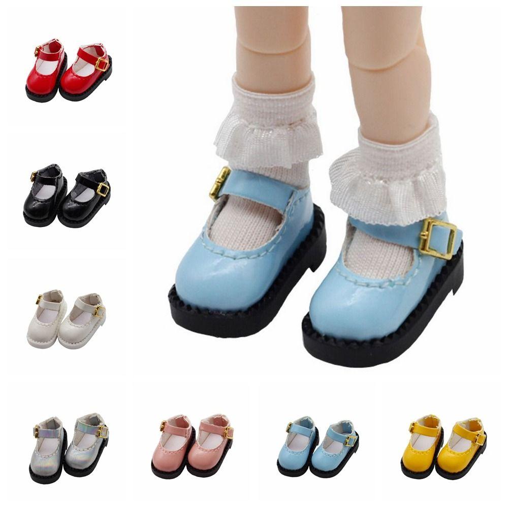 1 пара сандалий для куклы ob11 с круглым носком из ПУ кожи, туфли принцессы OB11, 12 BJD кукла, обувь из ПУ, куклы для тела