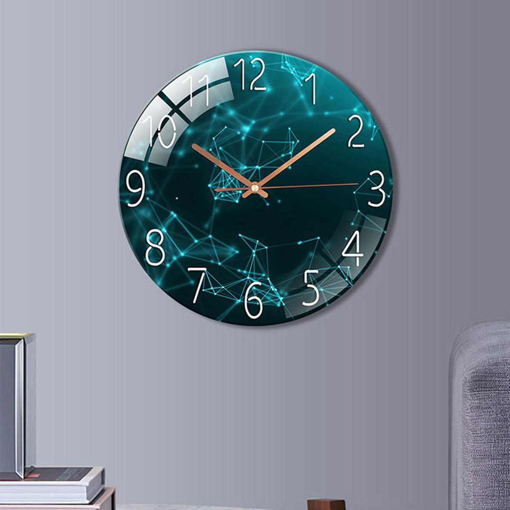 Tempered Glass Quartz Silent Wall Clock Bedroom Decoration Butterfly