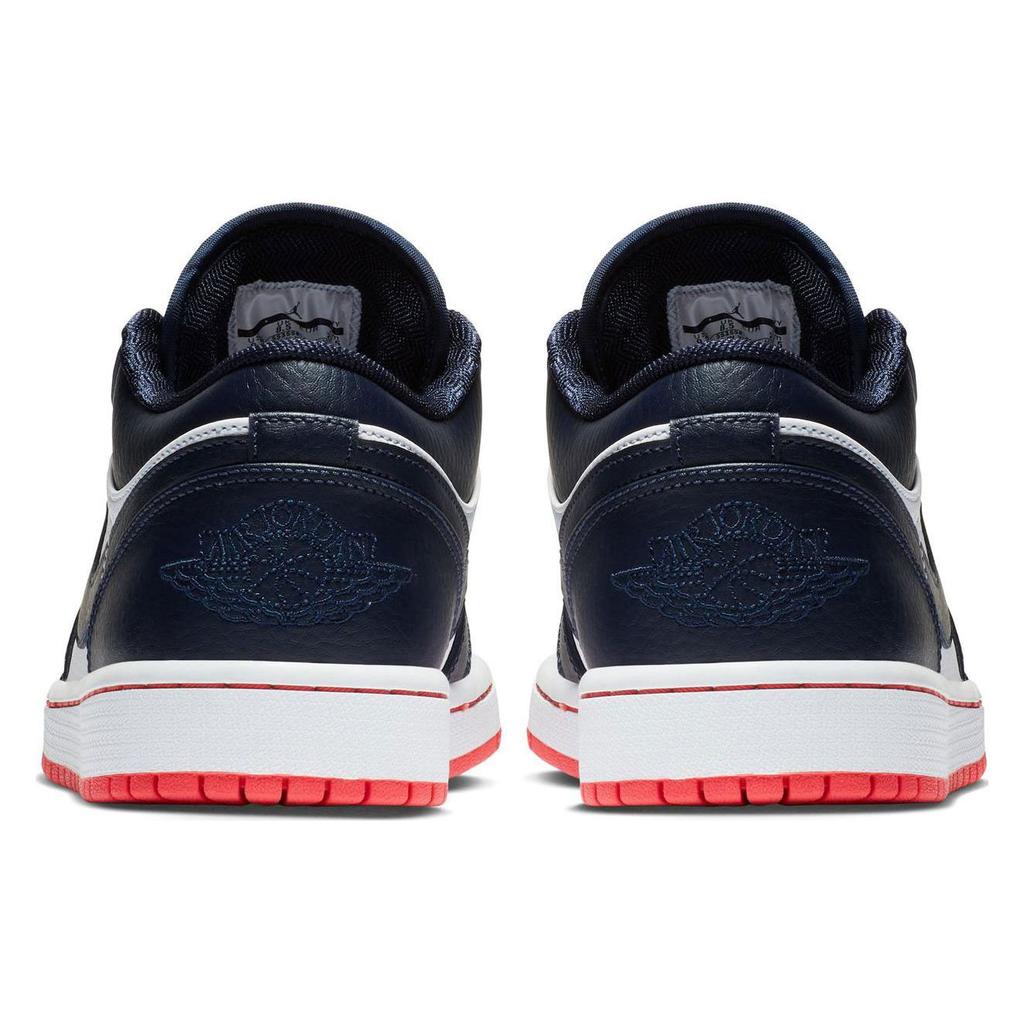 Air Jordan 1 Retro Low Obsidian Ember Unisex Sneakers Blue Ember-Glow-White 553558-481
