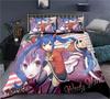 Комплект постельного белья «Fairy Tail», односпальный, полный, Queen King Size, Kawaii, комплект постельного белья в стиле аниме для взрослых, детский комплект пододеяльников для спальни, 3D принт 012