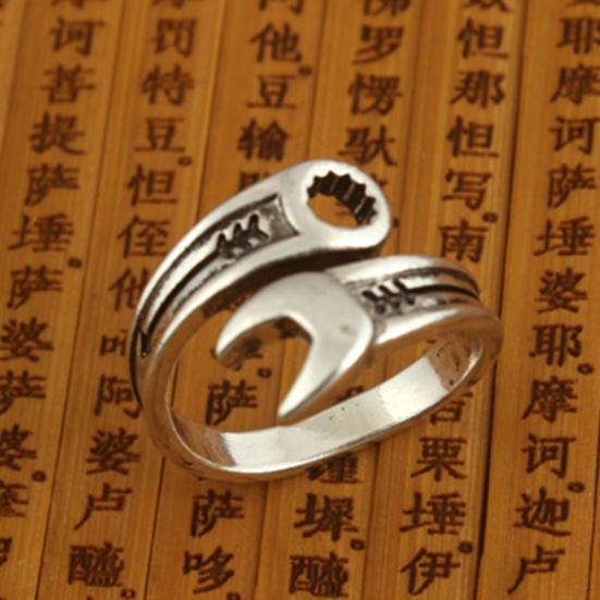 Ретро Регулируемый Творческий Мужской Гаечный Ключ Открытие Палец Кольцо Прохладные Ювелирные Изделия