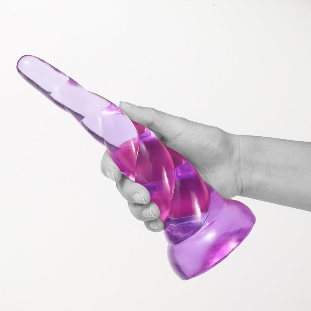 Dekori Anal Plug Anal Plug Anal Dildo with Suction Cup PVC Spiral Small Tip SM Anal Plug Anal Beads Concave and Convex Like Twine Anal Expansion Dildo