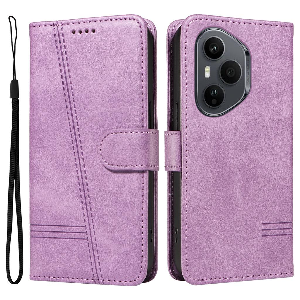 Для Honor 400 Pro 5G (Глобальный) Кошелек Чехол Т-образные линии Кожаный Чехол для телефона Подставка