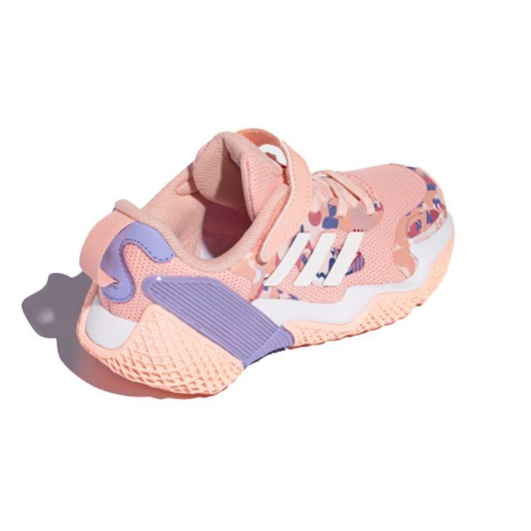 Adidas 4Uture Rnr Cny El K Breathable Non-Slip Low-Top Kids Running Shoes Kids Sneaker Pink White Purple FZ4598