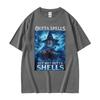 Outta Spells But Not Outta Shells Ironic Wizard Funny Fantasy Meme T Shirts Men Women Summer Tops Casual 100 Cotton Streetwear